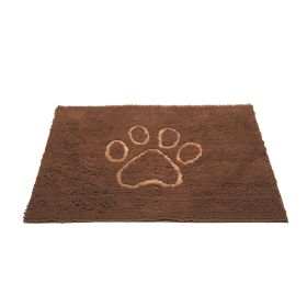 DGS Pet Products Dirty Dog Door Mat Small Mocha Brown 23" x 16" x 2" (Color: Mocha Brown, size: large)
